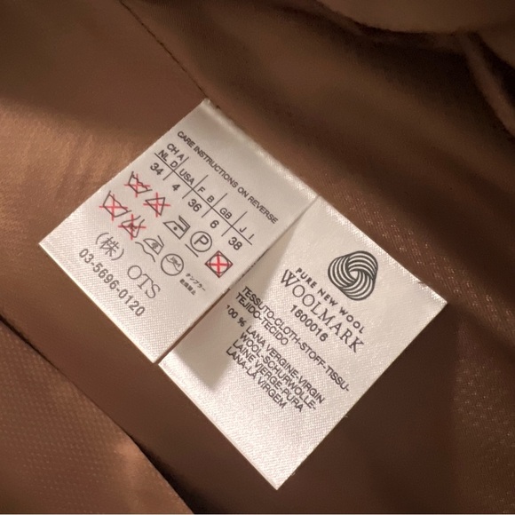 Weekend Max Mara Herringbone Wool Jacket (4) Brown - Picture 5 of 8